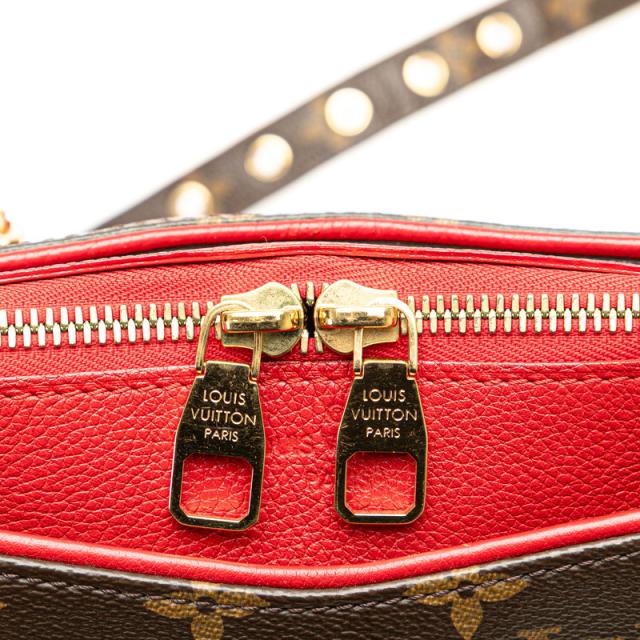 ルイヴィトン モノグラム パラス ハンドバッグ 2WAY ショルダーバッグ 赤
