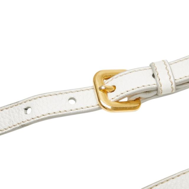 PRADA ホワイトレザー ハンドバッグ ショルダーベルト付 【公式通販】