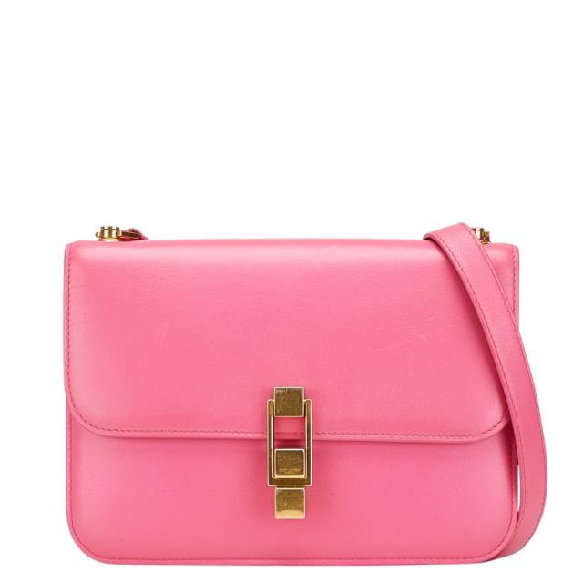 サンローラン ショルダーバッグ ピンク レザー レディース SAINT LAURENT 【中古】 サンローランパリ カレ ショルダーバッグ ピンク レザー レディース