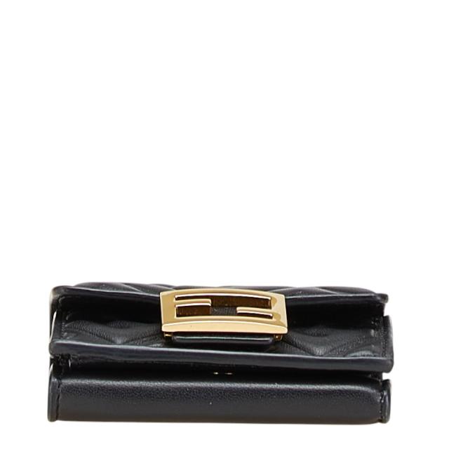 Fendi 黒 レザー 三つ折り財布 FENDI 黒 レザー 三つ折り財布