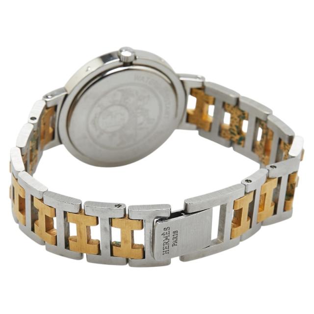 エルメス クリッパー 腕時計 クオーツ ホワイト文字盤 ステンレス