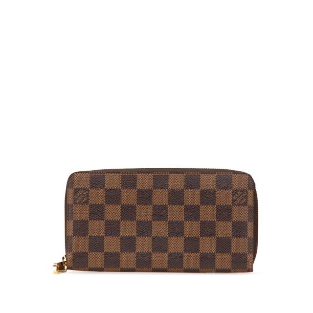 ルイ ヴィトン ダミエ ジッピーウォレット 長財布 N41661 ブラウン PVC  