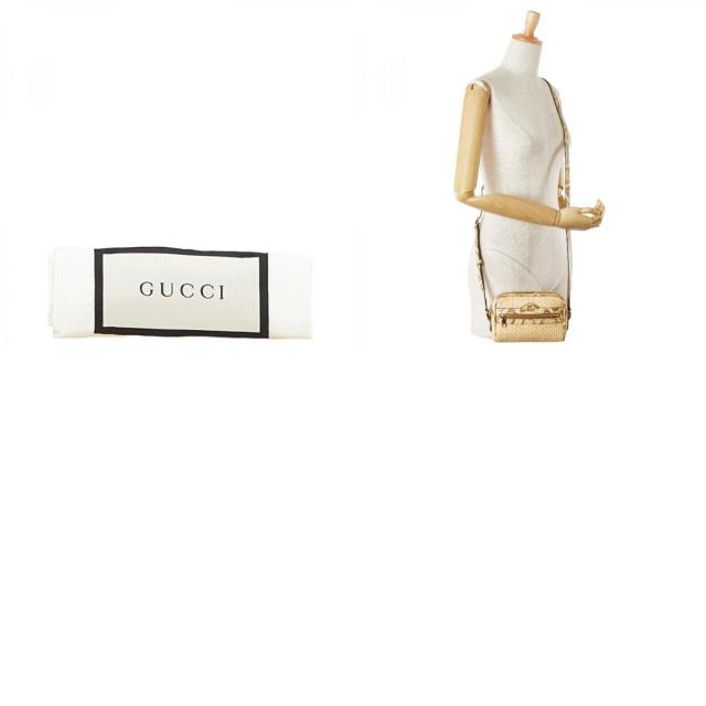 グッチ GGマーモント 斜め掛け ショルダーバッグ 574493 ベージュ ラフィア パイソン レディース GUCCI 【中古】 グッチ GGマーモント 斜め掛け ショルダーバッグ 574493 ベージュ