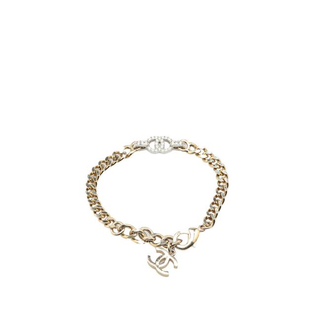 シャネル ココマーク ラインストーン チェーン ブレスレット シルバー メタル レディース CHANEL 【中古】_2