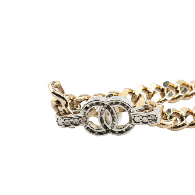 シャネル ココマーク ラインストーン チェーン ブレスレット シルバー メタル レディース CHANEL 【中古】_3