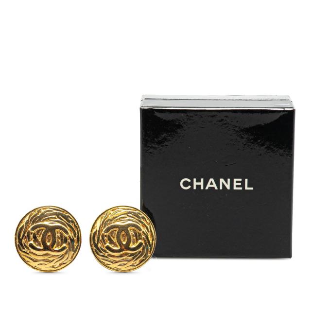 シャネル ヴィンテージ ココマーク ラウンド イヤリング ゴールド メッキ レディース CHANEL 【中古】_3