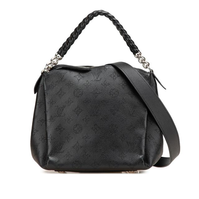 ルイ ヴィトン モノグラム マヒナ バビロン チェーンBB ハンドバッグ ショルダーバッグ 2WAY M51223 ブラック LOUIS VUITTON 【中古】