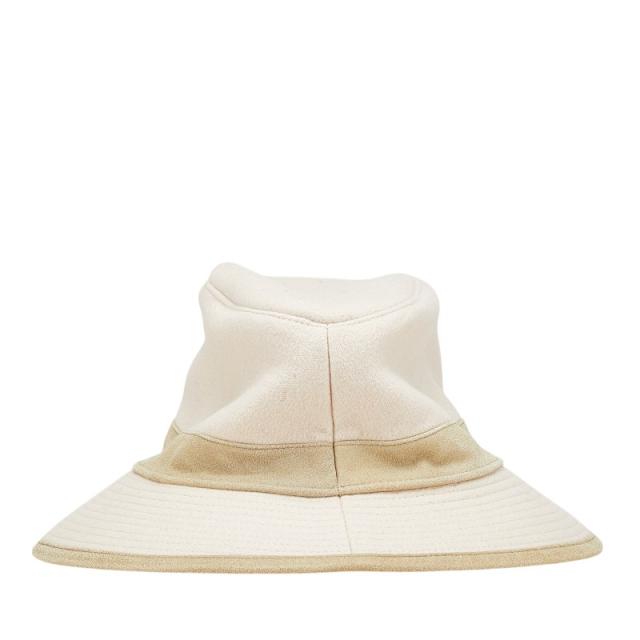エルメス バケットハット 帽子 サイズ:56 アイボリー グリーン カシミヤ アンゴラ レディース HERMES 【中古】 エルメス バケットハット 帽子 サイズ:56 アイボリー グリーン