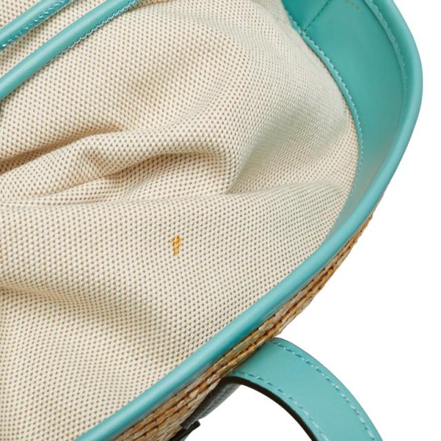 マイケルコース トートバッグ カゴバッグ ベージュ ライトブルー