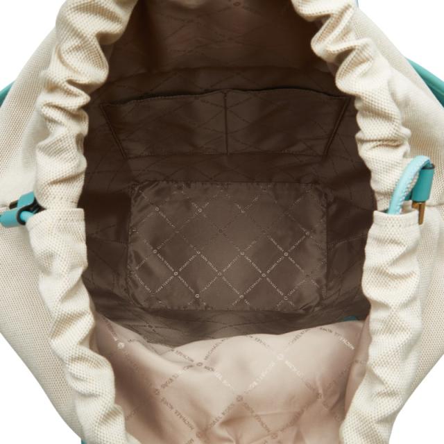 マイケルコース トートバッグ カゴバッグ ベージュ ライトブルー