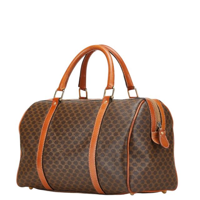 セリーヌ マカダム PVC×レザー ブラウン レディース ポーチ CELINE