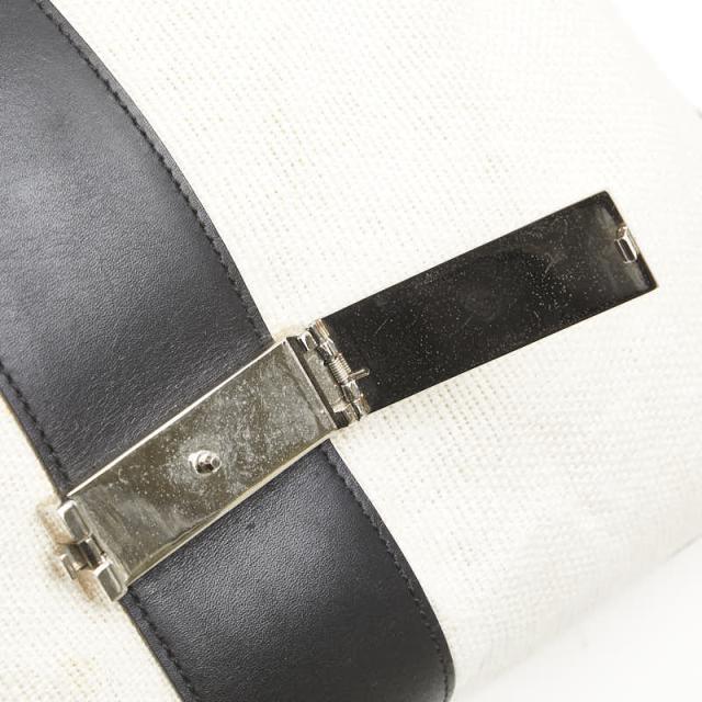 グッチ ワンショルダーバッグ ハンドバッグ 001 4035 001553 アイボリー ブラック キャンバス レザー レディース GUCCI 【中古】 グッチ ワンショルダーバッグ ハンドバッグ 001 4035 001553