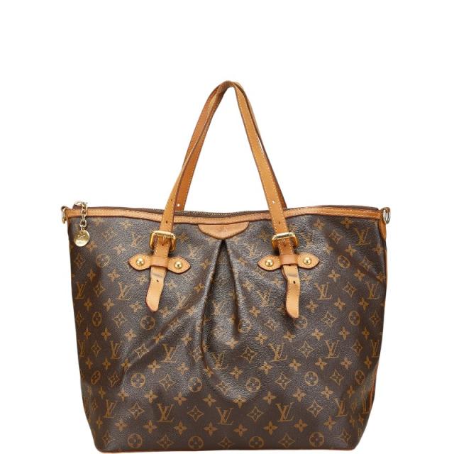 ルイ ヴィトン モノグラム パレルモGM トートバッグ ショルダーバッグ M40146 ブラウン PVC レザー レディース LOUIS VUITTON 【中古】