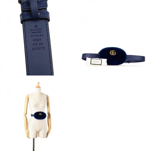 正規品　GUCCI マーモント ブラック ウエスト　ボディバッグ GGマーモント ウエストバッグ ボディバッグ レザー ブラック
