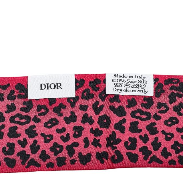 『未使用』Christian Dior シルクスカーフ　トロッター柄　ピンク系 Christian Dior シルクスカーフ ピンク（中古・古着通販