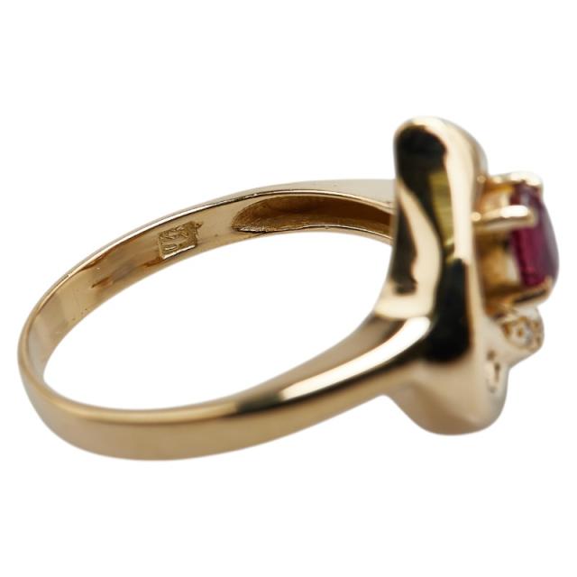 セイコー K18YG イエローゴールド ルビー ダイヤ ハート リング 指輪
