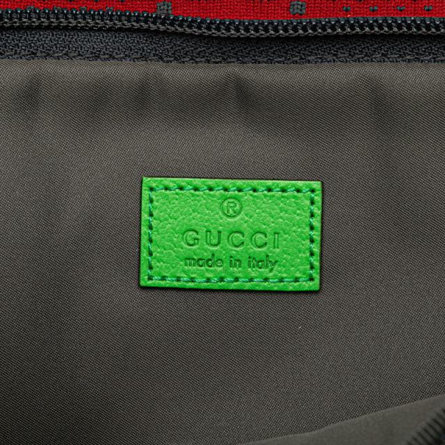 グッチ GGナイロン ベルトバッグ ボディバッグ ウエストバッグ 752102 レッド グレー ナイロン ラバー レディース GUCCI 【中古】_7
