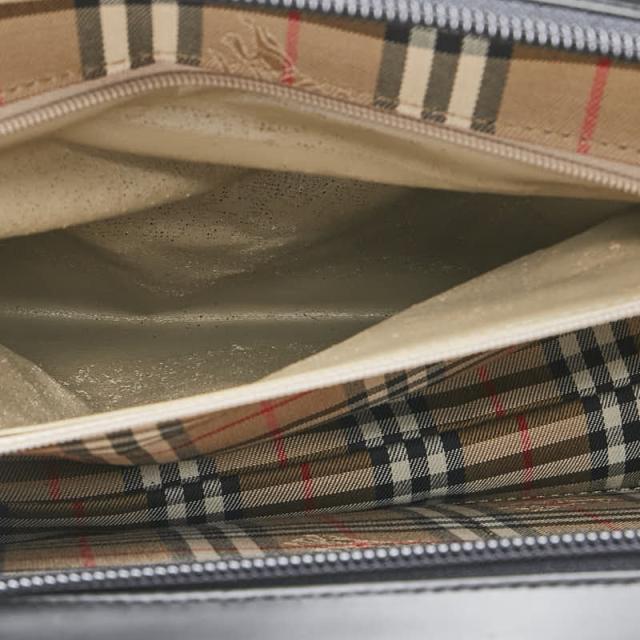 バーバリー ノバチェック シャドーホース ハンドバッグ ブラック マルチカラー レザー キャンバス レディース BURBERRY 【中古】_7