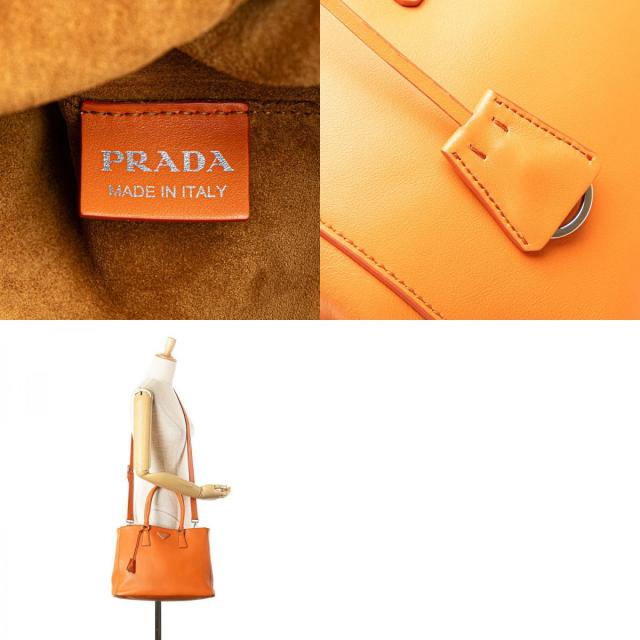 プラダ ガレリア 三角ロゴプレート ハンドバッグ ショルダーバッグ