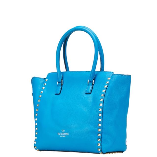 valentino ショルダーバッグ スタッズ ブルー ヴァレンチノ ロック