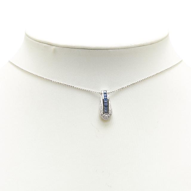K18WG ホワイトゴールド サファイア0.50ct ダイヤ0.10ct K18WG ホワイトゴールド サファイア0.50ct ダイヤ0.10ct