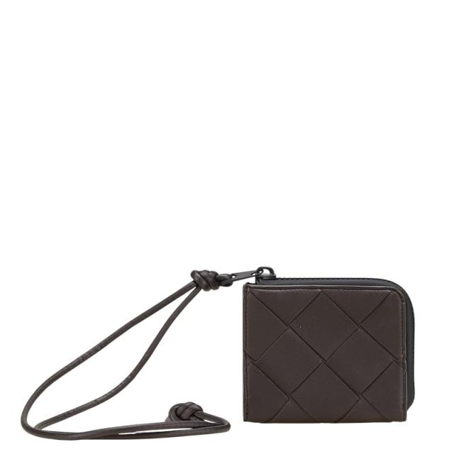 BOTTGAVENETA マキシ　イントレチャート　ブラウン　コインケース ボッテガヴェネタ マキシイントレチャート コインケース