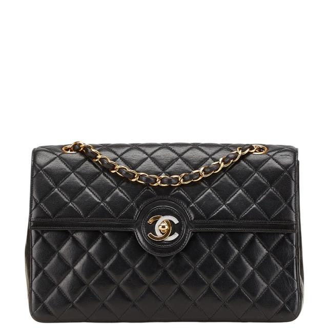 シャネル マトラッセ ココマーク パリ限定 チェーン ショルダーバッグ ハンドバッグ ブラック ラムスキン レディース CHANEL 【中古】 282,870円