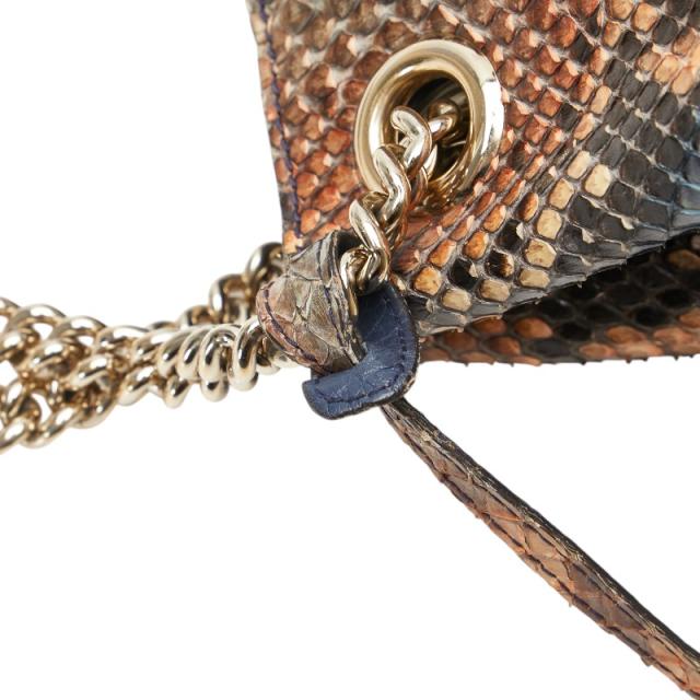 グッチ インターロッキングG ソーホー パイソン ワンショルダーバッグ