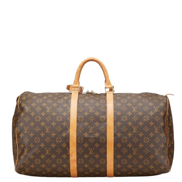 ルイ ヴィトン モノグラム キーポル55 ボストンバッグ M41424 ブラウン PVC レザー レディース LOUIS VUITTON 【中古】