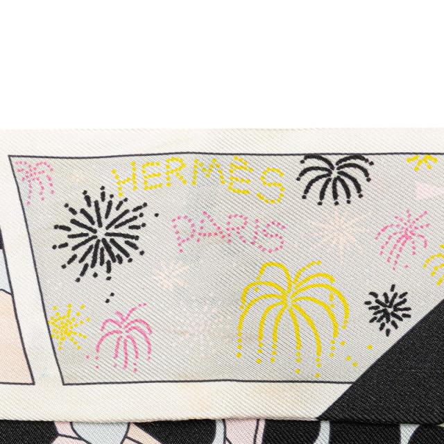 エルメス ツイリー Factory Suite スカーフ ホワイト マルチカラー  
