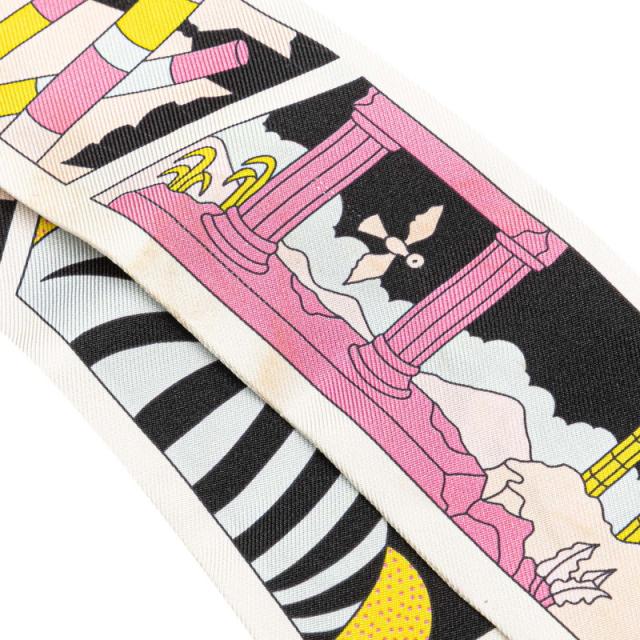 エルメス ツイリー Factory Suite スカーフ ホワイト マルチカラー  