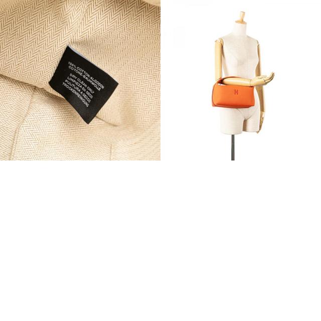 エルメス ブリッドアブラックGM ハンドバッグ オレンジ レッド トワル