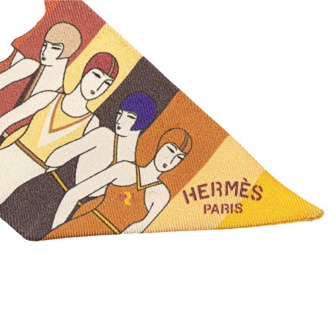 エルメス ツイリー LES BAIGNEUSES 水遊びをする人 スカーフ ベージュ  