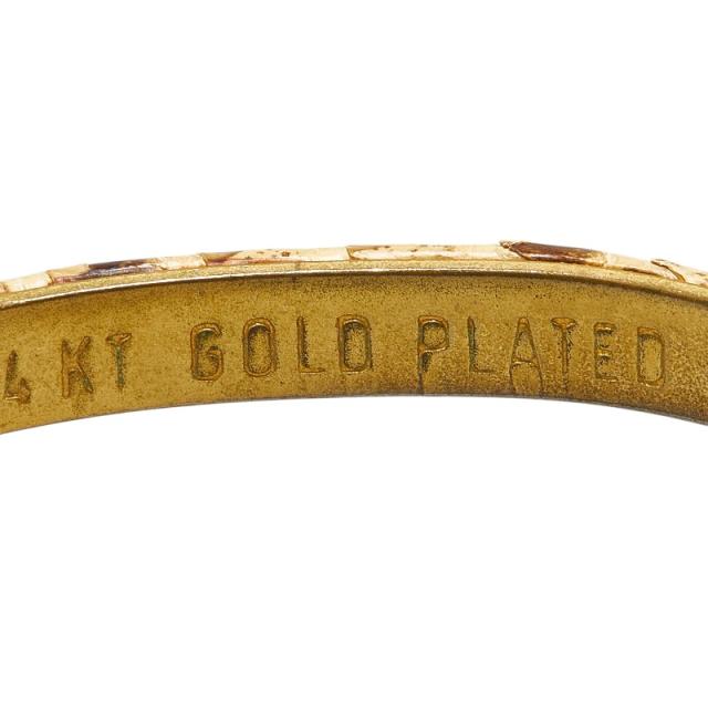 グッチ インターロッキングG ブレスレット ベージュ ゴールド パイソン