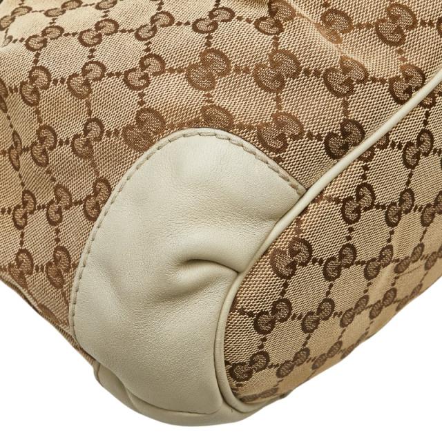 グッチ GGキャンバス スーキー ハンドバッグ ショルダーバッグ 2WAY 247902 ベージュ ホワイト キャンバス レザー GUCCI 【中古】_3