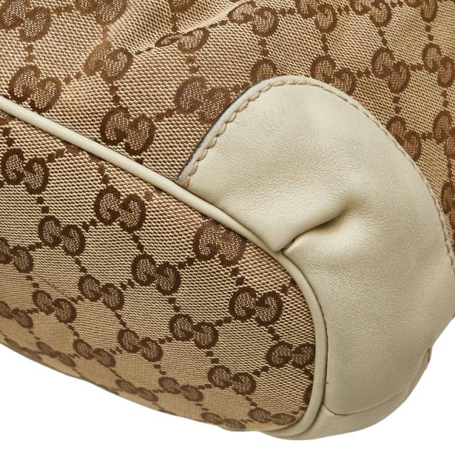 グッチ GGキャンバス スーキー ハンドバッグ ショルダーバッグ 2WAY 247902 ベージュ ホワイト キャンバス レザー GUCCI 【中古】_5