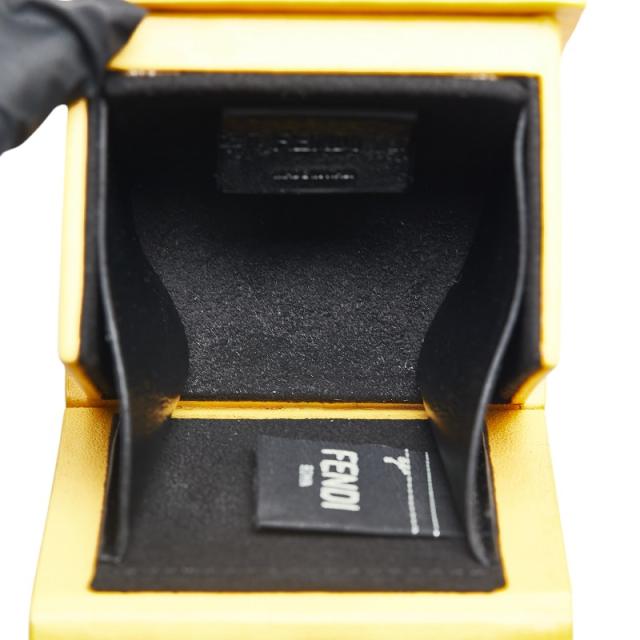 フェンディ ミニボックス チャーム キーホルダー 7AR894 イエロー レザー レディース FENDI 【中古】_2