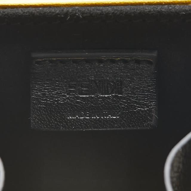 フェンディ ミニボックス チャーム キーホルダー 7AR894 イエロー レザー レディース FENDI 【中古】_3