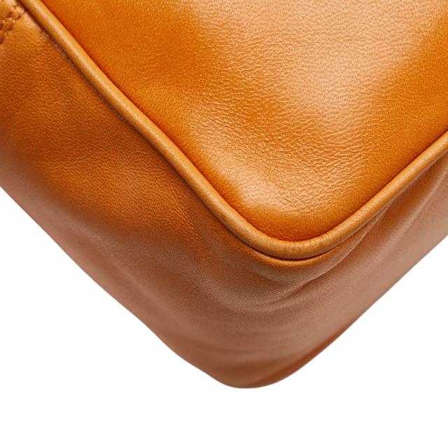ロエベ 斜め掛け ミニショルダーバッグ ブラウン レザー オーストリッチ レディース LOEWE 【中古】