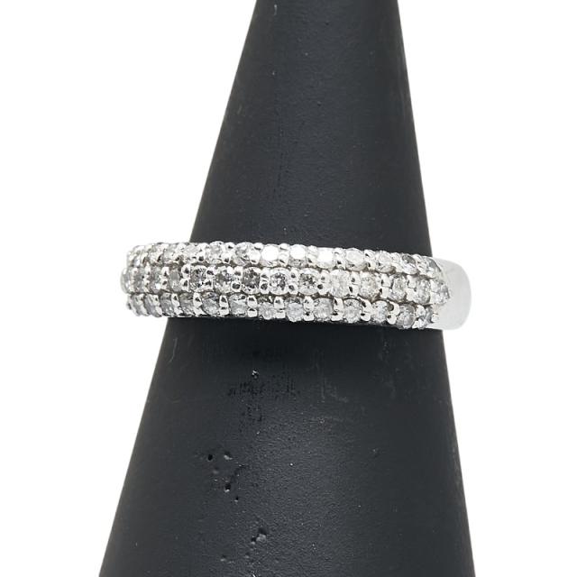 ノーブランド Pt900 プラチナ ダイヤ2.001ct パヴェ リング 指輪 レディース no brand 9号 中古