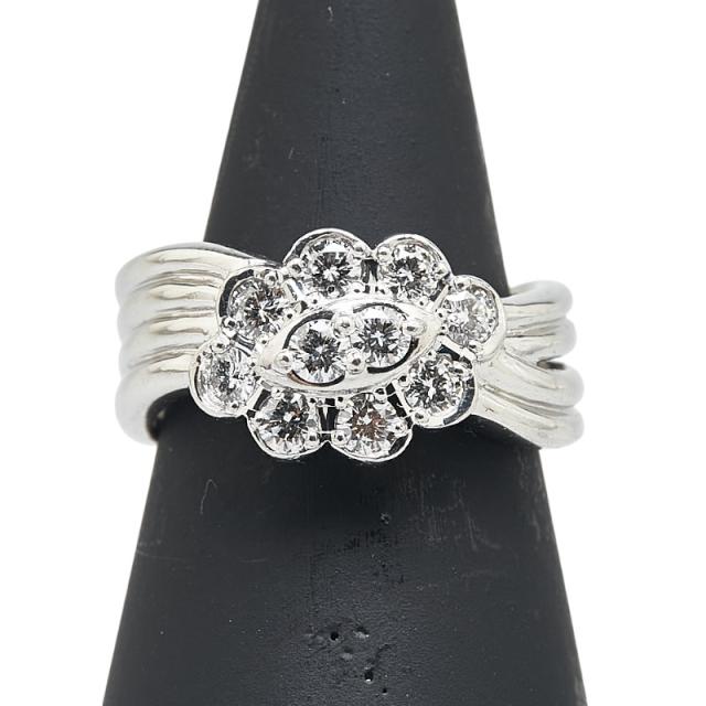 ノーブランド Pt900 プラチナ ダイヤ0.56ct リング 指輪