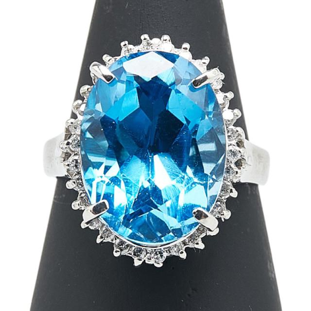 LEGAN (レガン) プラチナ900 アイスブルーダイヤモンド ダイヤモンドリング 指輪 11号 0.2ct PT900 婚約指輪 レディ