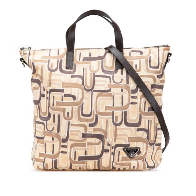 PRADA プラダ 三角ロゴ レザー ハンドバッグ ブラウン ヴィンテージ PRADA 極 美品 希少品 プラダ 三角 ロゴ 金具 キャンバス レザー