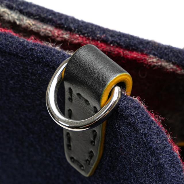 フェンディ トートバッグ ハンドバッグ 7VA390 ネイビー レット ウール レザー レディース FENDI 【中古】 フェンディ トートバッグ ハンドバッグ 7VA390 ネイビー レット ウール