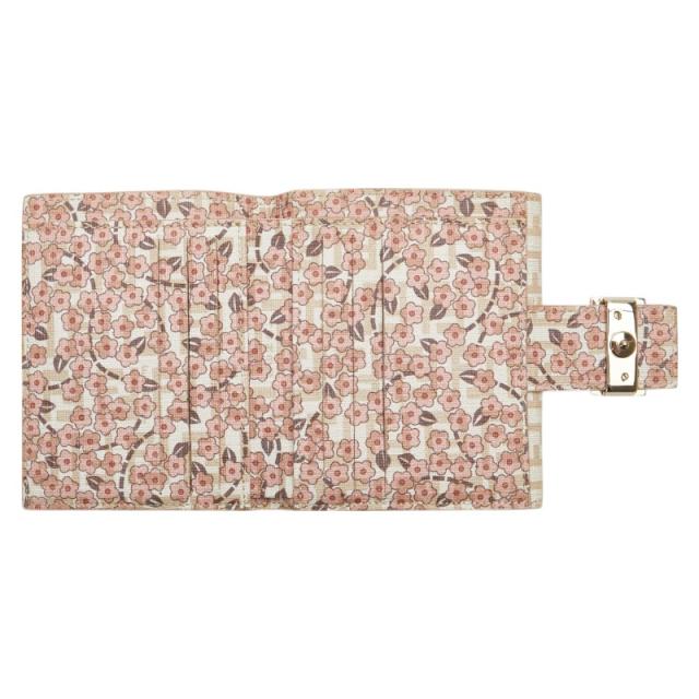 フェンディ ズッキーノ 二つ折り財布 アイボリー ベージュ PVC レザー  