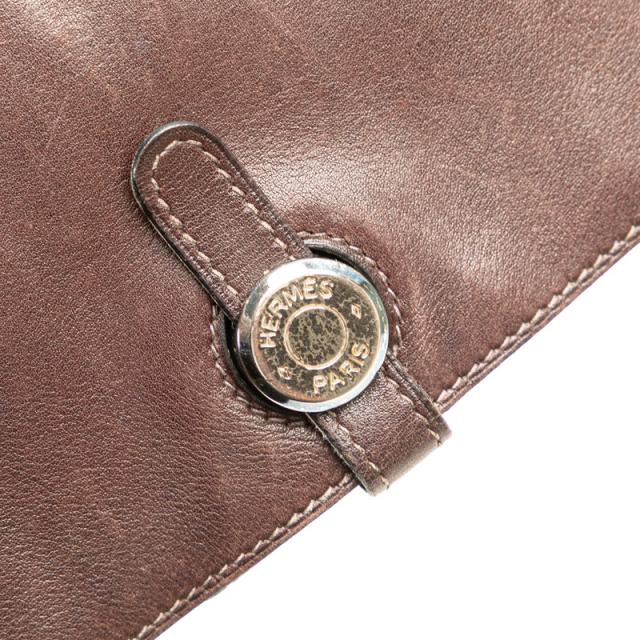 エルメス ドゴンMM 長財布 カードケース ブラウン スイフト レディース  