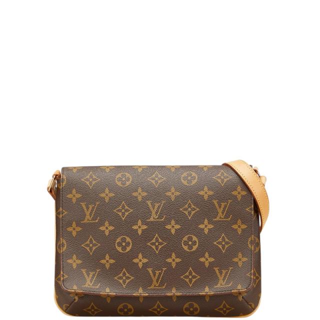 ルイ ヴィトン モノグラム ミュゼット タンゴ ショート ショルダーバッグ M51257 ブラウン PVC レザー LOUIS VUITTON 【中古】