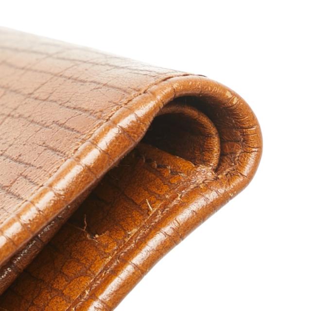 グッチ バンブー 三つ折り財布 112536 ブラウン レザー レディース GUCCI