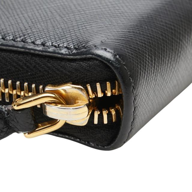 1円 【至高の逸品】PRADA プラダ 長財布 ラウンドジップ ファスナー