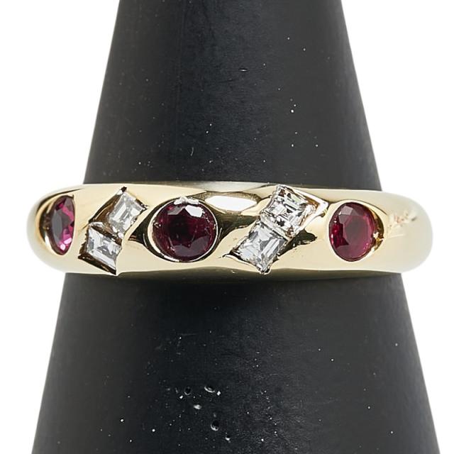 K18YG イエローゴールド リング 指輪 ルビー1.360ct ダイヤモンド0.290ct 12.5号 おしゃれ 普段使い/29648/10013872 指輪 750 K18 YG イエローゴールド ノーブランド リング ルビー⁄ダイヤ